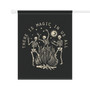 Witchy Halloween Garden Flag - Dancing Skeleton Design For Mental Health & Spiritual Yard Decor