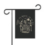 Witchy Halloween Garden Flag - Dancing Skeleton Design For Mental Health & Spiritual Yard Decor