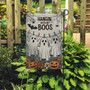 Cute Ghost Halloween Garden Flag For Outdoor Fall Decor - Hangin' With My Boos Theme With Pumpkins And Flowers
