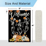 Humorous Skeleton Halloween Garden Flag For Autumn - Farmhouse Yard Decor For Thanksgiving
