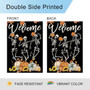 Humorous Skeleton Halloween Garden Flag For Autumn - Farmhouse Yard Decor For Thanksgiving