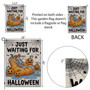 Funny Skeleton 'Just Waiting For Halloween' Garden Flag For Spooky Outdoor Fall Decoration