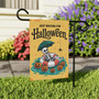 Skeleton Halloween Garden Flag - Just Waiting For Halloween Outdoor Yard Porch Decor - Funny Theme