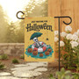 Skeleton Halloween Garden Flag - Just Waiting For Halloween Outdoor Yard Porch Decor - Funny Theme