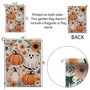 Whimsical Boho Ghost And Pumpkin Garden Flag - Outdoor Halloween Floral Decor With Sunflowers, Perfect For Autumn Yards