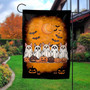 Spooky Ghost Dog House Flag – Cute Halloween Outdoor Decor for Pet Lovers