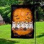 Spooky Ghost Dog House Flag – Cute Halloween Outdoor Decor for Pet Lovers