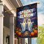 Adorable Ghost Dogs Halloween Garden Flag Trick-Or-Treating Outdoor Decor