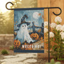 Cute Ghost Halloween Yard Flag For Spooky Outdoor Fall Decor - Goth Garden Banner