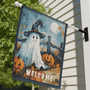 Cute Ghost Halloween Yard Flag For Spooky Outdoor Fall Decor - Goth Garden Banner