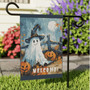 Cute Ghost Halloween Yard Flag For Spooky Outdoor Fall Decor - Goth Garden Banner