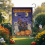 Spooky Halloween Black Cat Garden Flag For Fall Porch Decor Outdoor Sign