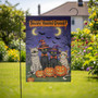 Spooky Halloween Black Cat Garden Flag For Fall Porch Decor Outdoor Sign