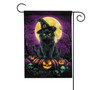Spooky Halloween Black Cat Flag For Porch & Garden - Witch Themed Outdoor Decor