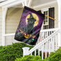 Spooky Halloween Black Cat Flag For Porch & Garden - Witch Themed Outdoor Decor