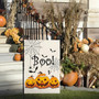 Double-Sided Halloween Boo Pumpkin Garden Flag For Farmhouse Yards