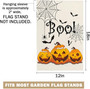 Double-Sided Halloween Boo Pumpkin Garden Flag For Farmhouse Yards