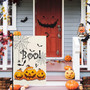 Double-Sided Halloween Boo Pumpkin Garden Flag For Farmhouse Yards