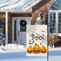 Double-Sided Halloween Boo Pumpkin Garden Flag For Farmhouse Yards