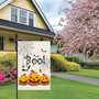 Double-Sided Halloween Boo Pumpkin Garden Flag For Farmhouse Yards