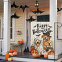 Spooky Halloween Dog Garden Flag For Pet Owners - Ghost Dogs & Pumpkins Theme, Outdoor Home DéCor, 12x18 Double-Sided