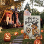 Spooky Halloween Dog Garden Flag For Pet Owners - Ghost Dogs & Pumpkins Theme, Outdoor Home DéCor, 12x18 Double-Sided