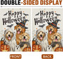 Spooky Halloween Dog Garden Flag For Pet Owners - Ghost Dogs & Pumpkins Theme, Outdoor Home DéCor, 12x18 Double-Sided