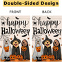 Double Sided Halloween Dog Ghost Garden Flag 12x18 Burlap For Outdoor Holiday Decor