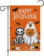 Spooky Halloween Dog Ghost Garden Flag - Double Sided Decor For Fall Outdoor Yard