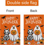 Spooky Halloween Dog Ghost Garden Flag - Double Sided Decor For Fall Outdoor Yard
