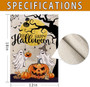 Charming Halloween Garden Flag With Ghost And Pumpkin Design For Patio Lawn DéCor