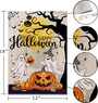 Charming Halloween Garden Flag With Ghost And Pumpkin Design For Patio Lawn DéCor