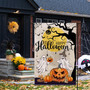 Charming Halloween Garden Flag With Ghost And Pumpkin Design For Patio Lawn DéCor
