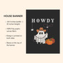 Western Cowboy Ghost Halloween Flag For Yard - Festive Outdoor Decor For Spooky Season
