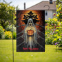 Creepy Ghost Halloween Garden Flag For Spooky Yard Decor - Haunted Outdoor Decoration For A Frightful Ambiance