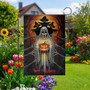 Creepy Ghost Halloween Garden Flag For Spooky Yard Decor - Haunted Outdoor Decoration For A Frightful Ambiance