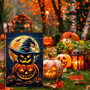 Double-Sided Halloween Jack O' Lantern Garden Flag 12x18 - Holiday Outdoor DéCor For Yard