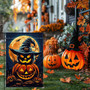Double-Sided Halloween Jack O' Lantern Garden Flag 12x18 - Holiday Outdoor DéCor For Yard