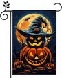 Double-Sided Halloween Jack O' Lantern Garden Flag 12x18 - Holiday Outdoor DéCor For Yard
