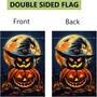 Double-Sided Halloween Jack O' Lantern Garden Flag 12x18 - Holiday Outdoor DéCor For Yard