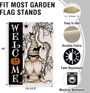 Spooky Halloween Mummy Gnome Flag - Outdoor Garden Decoration With Spider Web And Pumpkin Theme