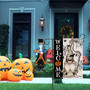 Spooky Halloween Mummy Gnome Flag - Outdoor Garden Decoration With Spider Web And Pumpkin Theme