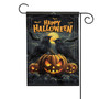 Double-Sided Halloween House Flag With Ravens And Pumpkins - Porch And Garden Decor