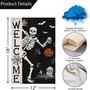 Spooky Skeleton-Themed Halloween Garden Flag - 12x18 Double Sided Burlap DéCor For Outdoor Seasonal Display