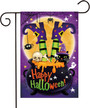 Double Sided Witch Theme Halloween Garden Flag For Outdoor DéCor