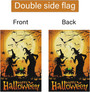 Double-Sided Witch Halloween Garden Flag - 12x18 Burlap Seasonal Outdoor Decor