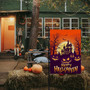 Spooky Haunted House Pumpkin Garden Flag - Halloween Outdoor Patio Decor