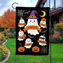 Personalized Ghost Family Halloween House Flag – Custom Name Yard Decor for Spooky Season
