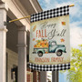 Personalized Fall House Flag For Halloween - Charming 'Happy Fall Y'All' Garden Decor