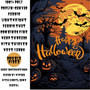 Spooky Pumpkin Halloween Garden Flag For Mom - Autumn Outdoor Yard Decor With Jack-O-Lanterns And Bats